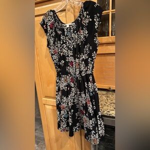 LC Lauren Conrad Black and White Floral Dress